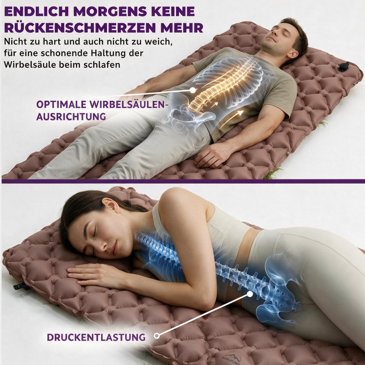 Isomatte mit Pumpsack