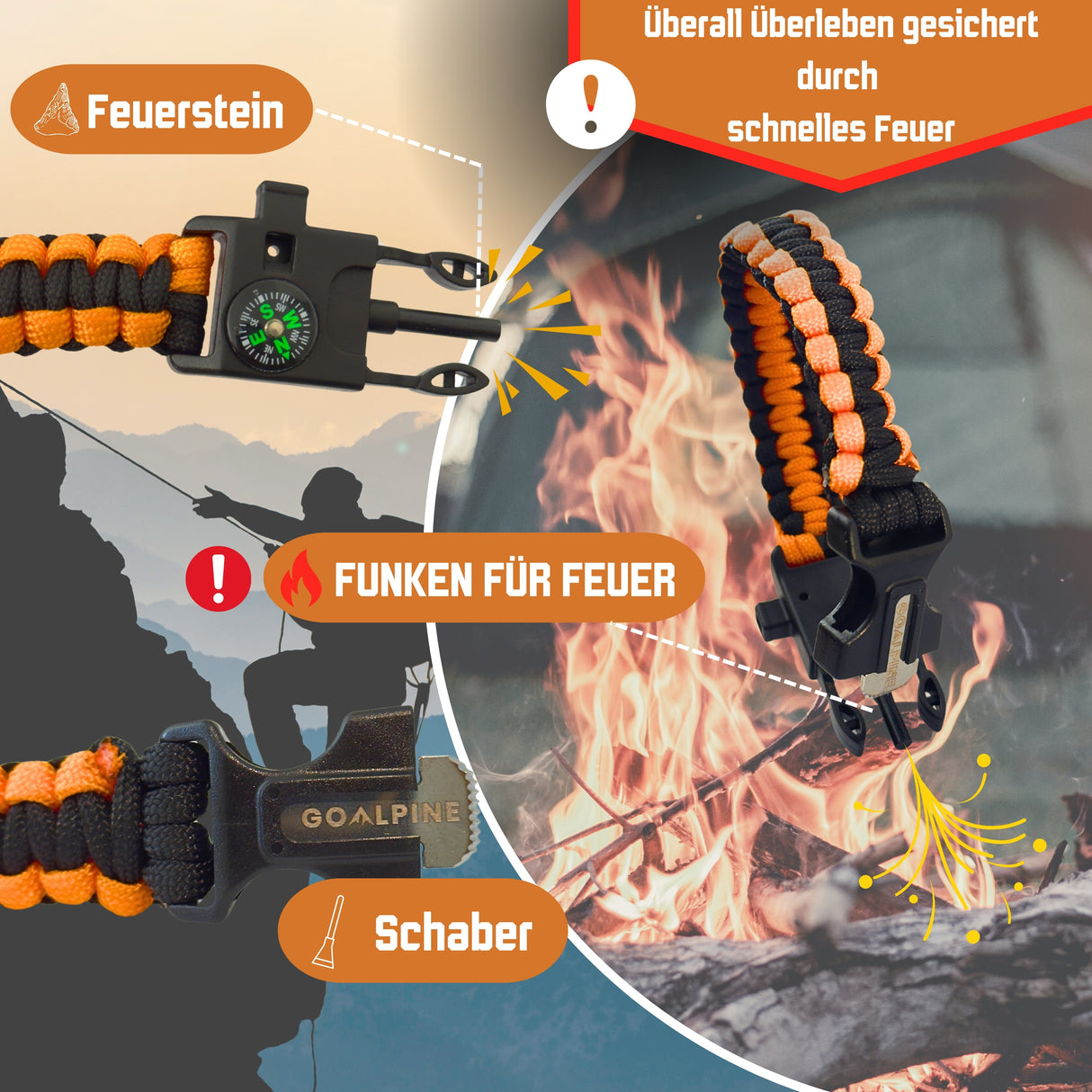 SOS Pathfinder | Survival Armband Paracord