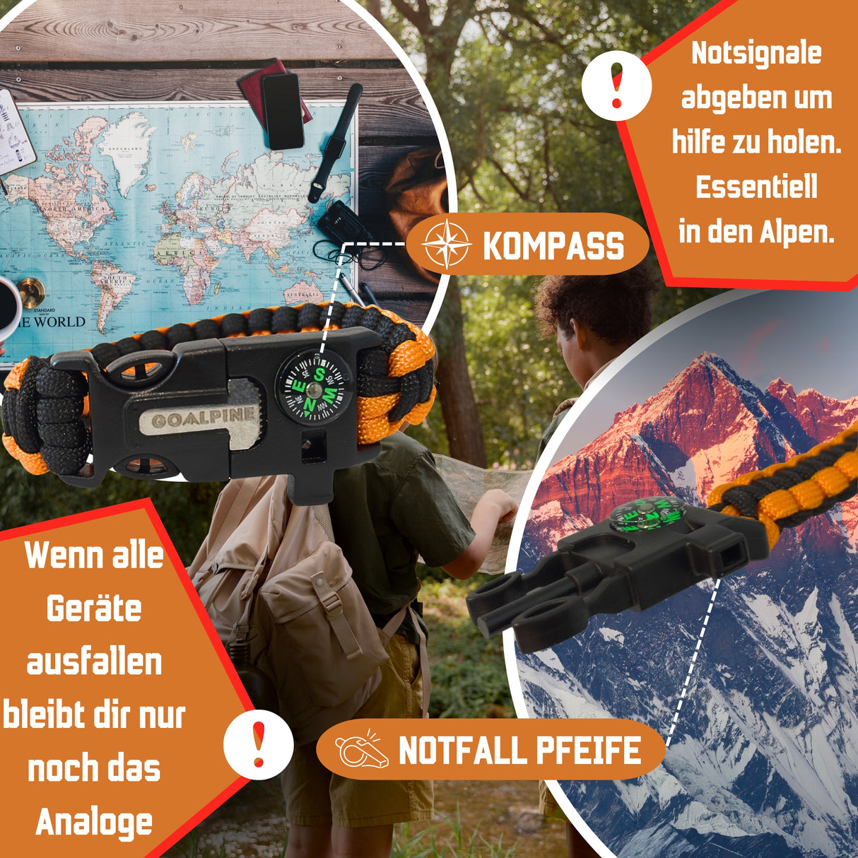 SOS Pathfinder | Survival Armband Paracord