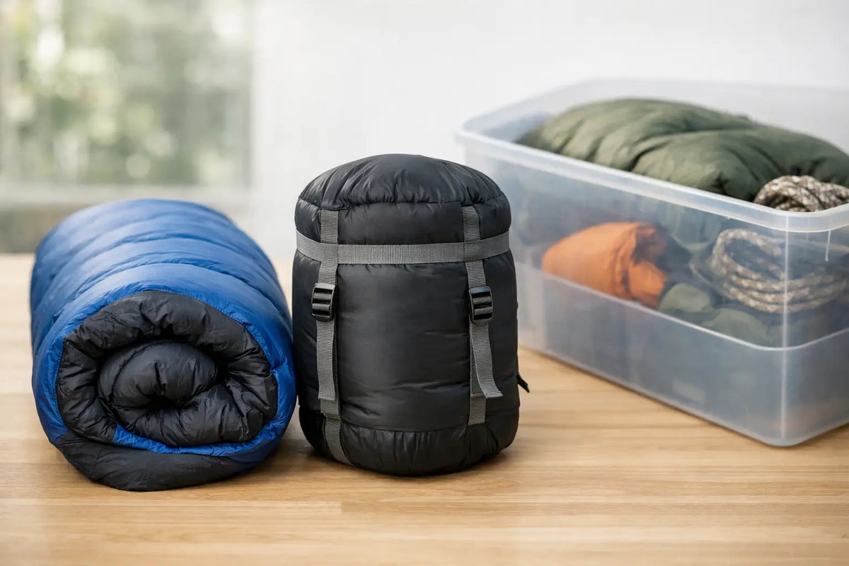 Mumienschlafsack richtig komprimieren und lagern