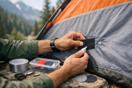 Zelt reparieren statt ersetzen auf jeder Tour