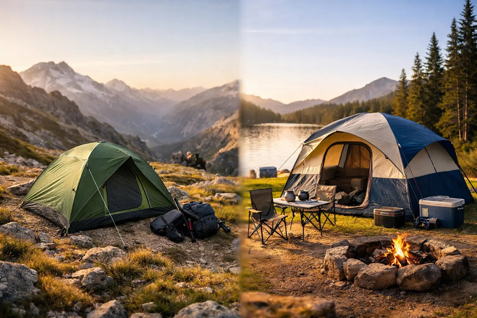 Trekkingzelt oder Campingzelt vergleichen