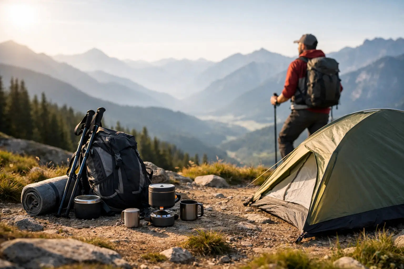Camping mit wenig Gepäck für große Touren