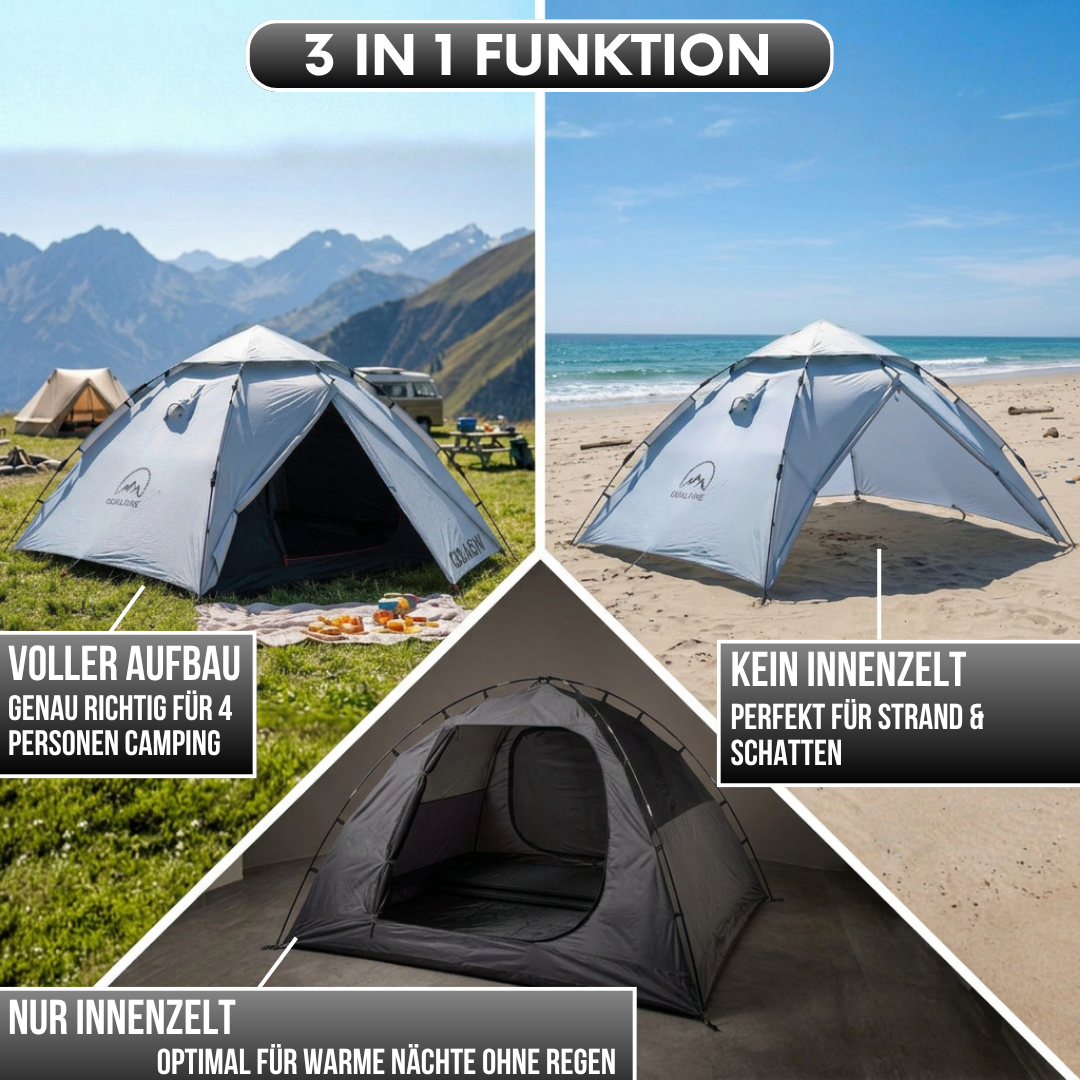 GoAlpine Atlas IV – Pop-up-Zelt für 4 Personen (30 Sek.) – GOALPINE