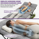 GOALPINE® OASE | Feldbett Groß mit Matratze [Wildtierleder Imitat] & Kissen