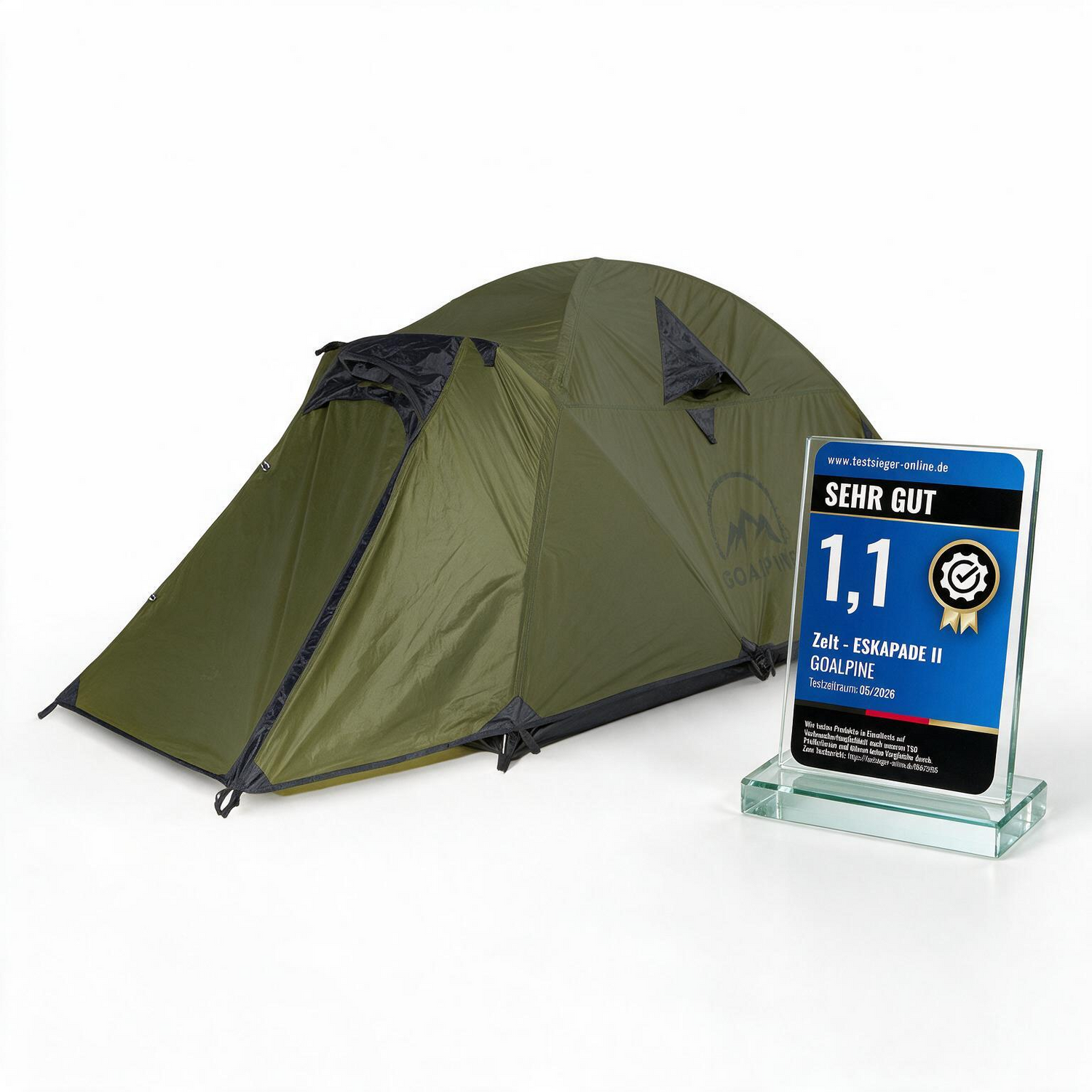 GoAlpine Eskapade II – 2-Personen-Trekkingzelt (2,25 kg) – GOALPINE